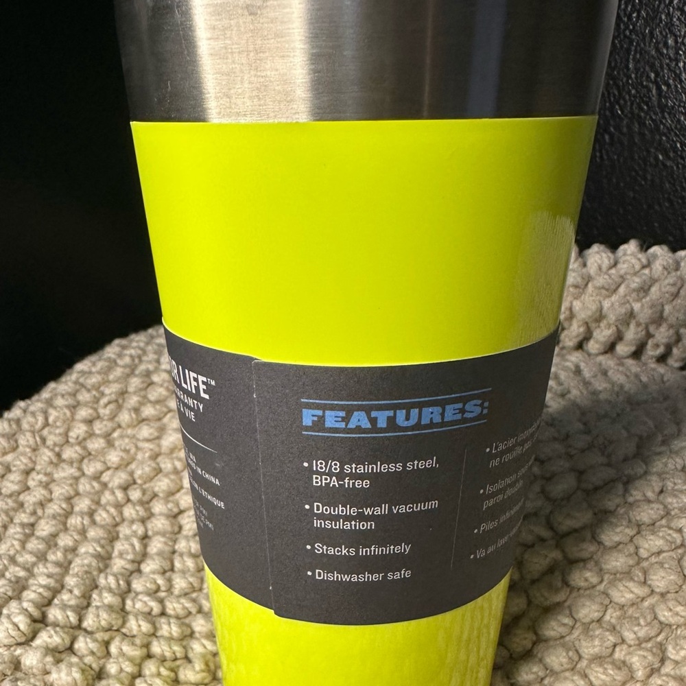 NWT Stanley FlorescentYellow Stainless Steel Tumbler Beer Pint - Picture 2 of 2